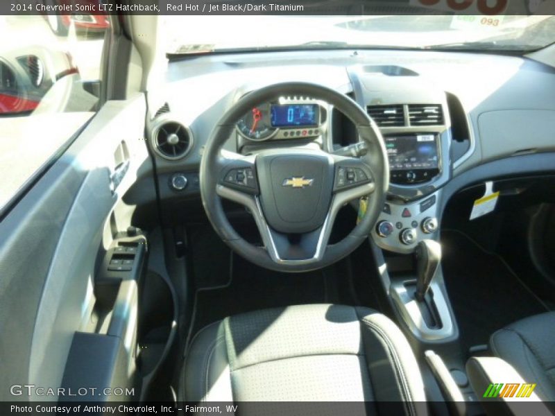Red Hot / Jet Black/Dark Titanium 2014 Chevrolet Sonic LTZ Hatchback