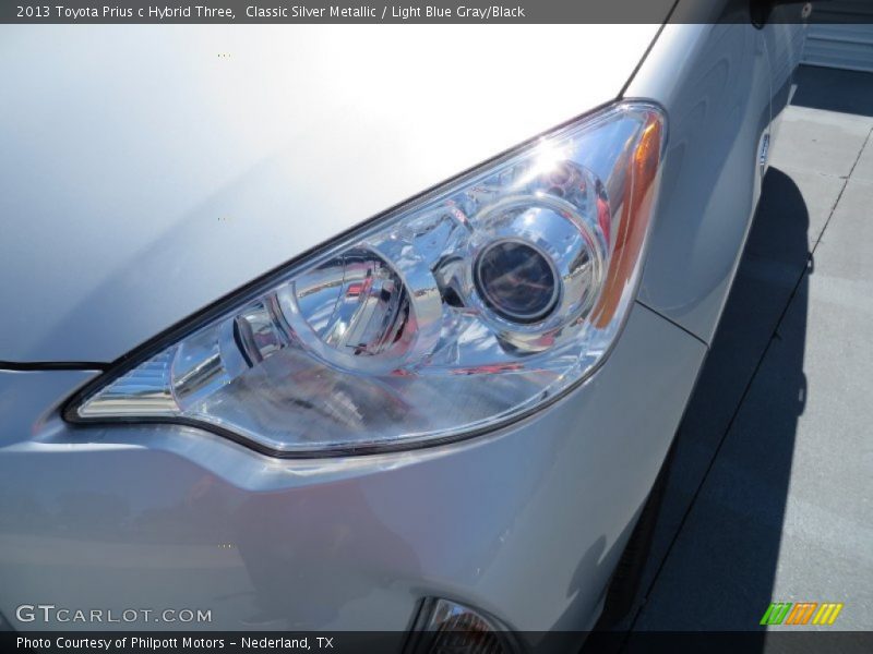 Classic Silver Metallic / Light Blue Gray/Black 2013 Toyota Prius c Hybrid Three