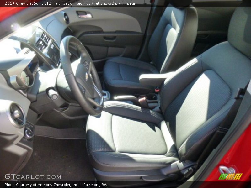 Red Hot / Jet Black/Dark Titanium 2014 Chevrolet Sonic LTZ Hatchback