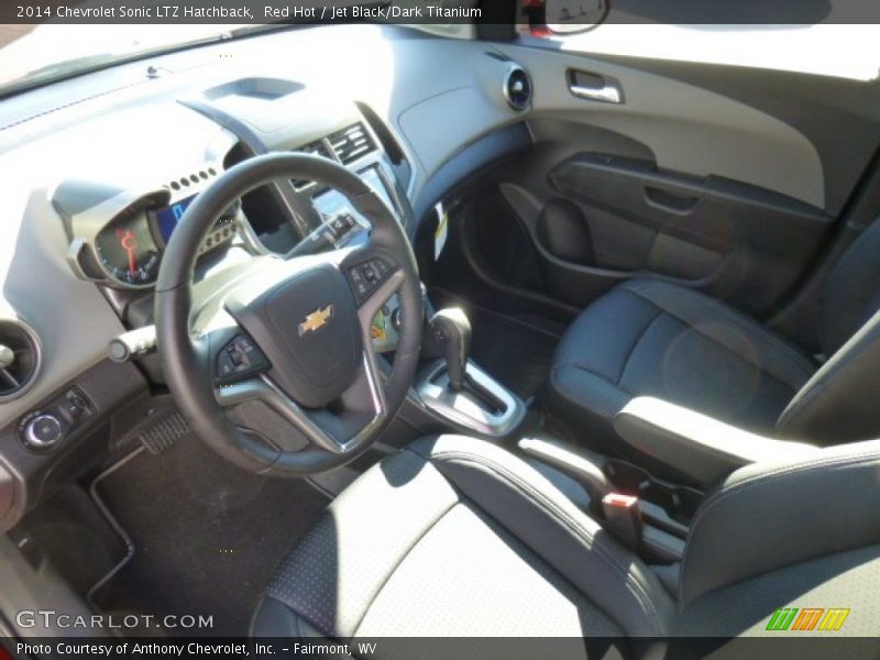 Red Hot / Jet Black/Dark Titanium 2014 Chevrolet Sonic LTZ Hatchback