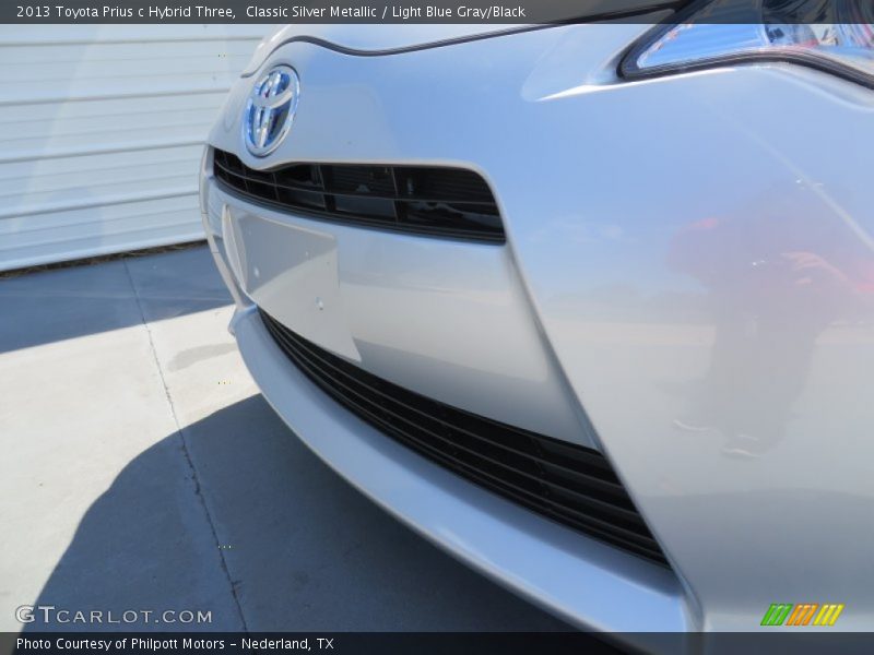 Classic Silver Metallic / Light Blue Gray/Black 2013 Toyota Prius c Hybrid Three