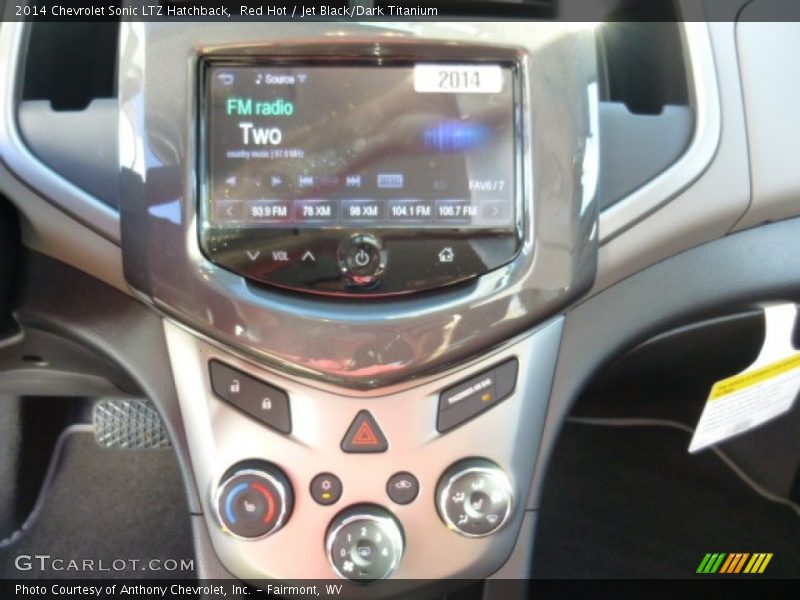 Red Hot / Jet Black/Dark Titanium 2014 Chevrolet Sonic LTZ Hatchback