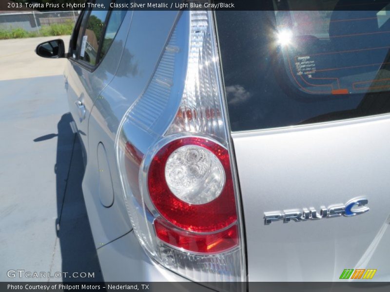 Classic Silver Metallic / Light Blue Gray/Black 2013 Toyota Prius c Hybrid Three