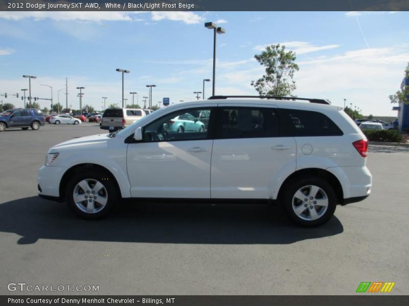White / Black/Light Frost Beige 2012 Dodge Journey SXT AWD
