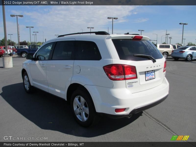 White / Black/Light Frost Beige 2012 Dodge Journey SXT AWD