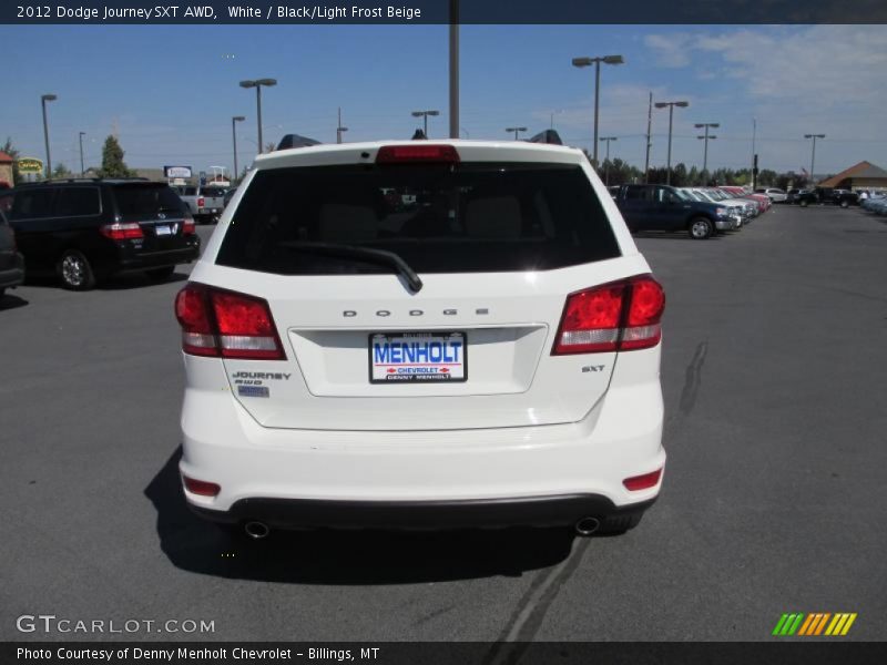 White / Black/Light Frost Beige 2012 Dodge Journey SXT AWD