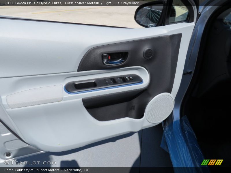 Classic Silver Metallic / Light Blue Gray/Black 2013 Toyota Prius c Hybrid Three