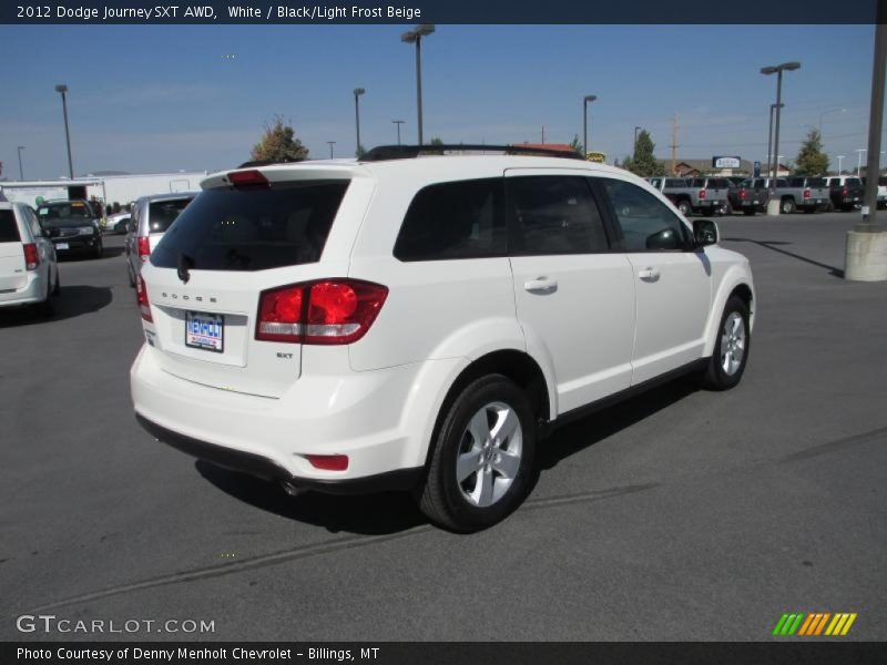 White / Black/Light Frost Beige 2012 Dodge Journey SXT AWD