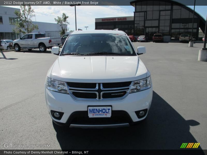 White / Black/Light Frost Beige 2012 Dodge Journey SXT AWD