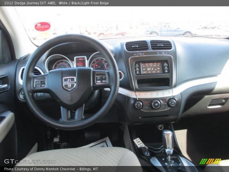 White / Black/Light Frost Beige 2012 Dodge Journey SXT AWD