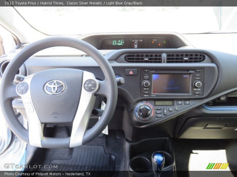 Classic Silver Metallic / Light Blue Gray/Black 2013 Toyota Prius c Hybrid Three