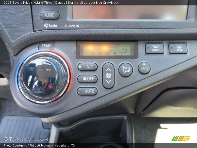 Classic Silver Metallic / Light Blue Gray/Black 2013 Toyota Prius c Hybrid Three