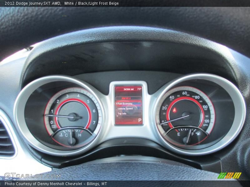 White / Black/Light Frost Beige 2012 Dodge Journey SXT AWD