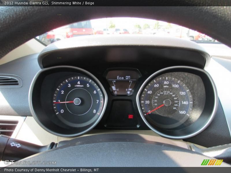 Shimmering White / Beige 2012 Hyundai Elantra GLS