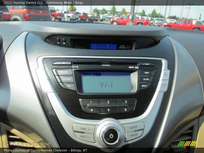 Shimmering White / Beige 2012 Hyundai Elantra GLS