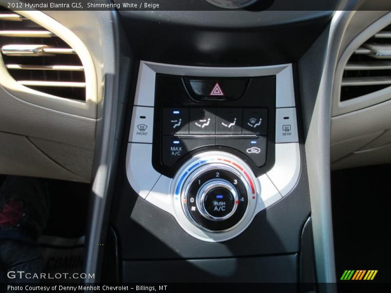 Shimmering White / Beige 2012 Hyundai Elantra GLS