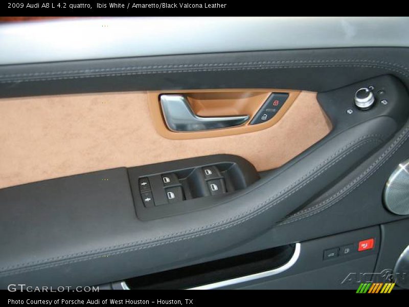 Ibis White / Amaretto/Black Valcona Leather 2009 Audi A8 L 4.2 quattro