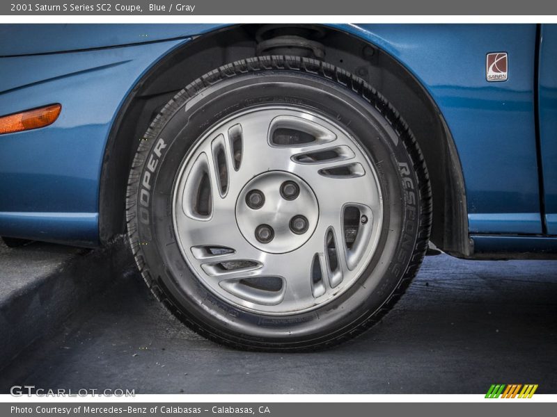 Blue / Gray 2001 Saturn S Series SC2 Coupe