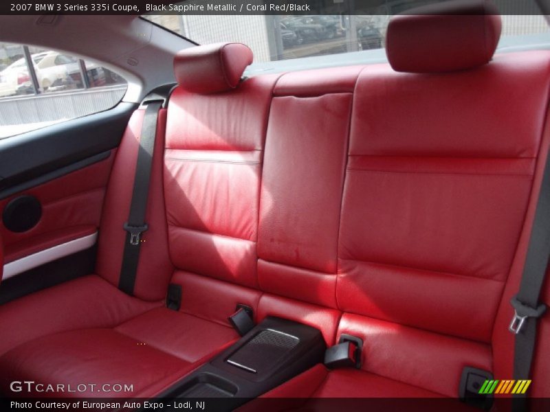 Black Sapphire Metallic / Coral Red/Black 2007 BMW 3 Series 335i Coupe