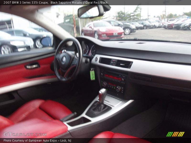 Black Sapphire Metallic / Coral Red/Black 2007 BMW 3 Series 335i Coupe