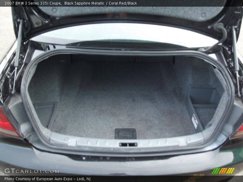 Black Sapphire Metallic / Coral Red/Black 2007 BMW 3 Series 335i Coupe