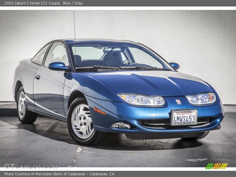 Blue / Gray 2001 Saturn S Series SC2 Coupe