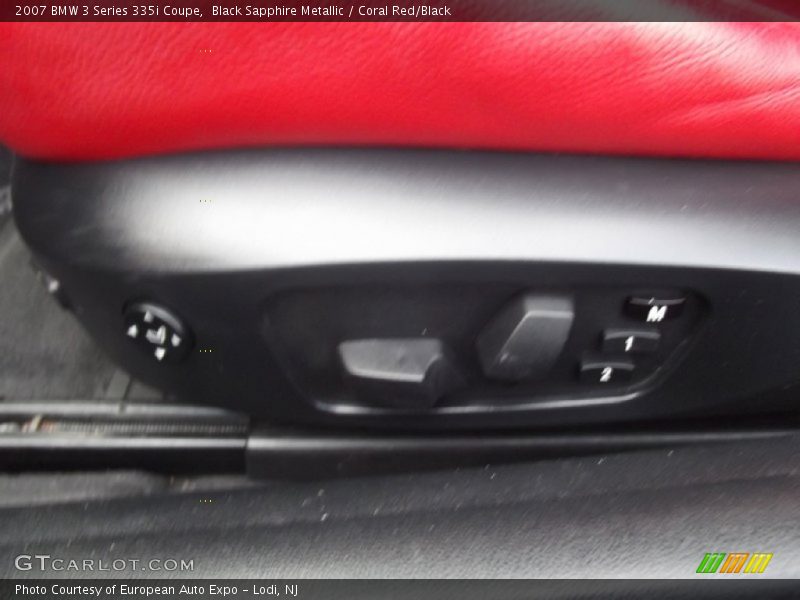 Black Sapphire Metallic / Coral Red/Black 2007 BMW 3 Series 335i Coupe