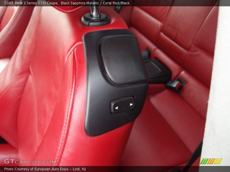 Black Sapphire Metallic / Coral Red/Black 2007 BMW 3 Series 335i Coupe