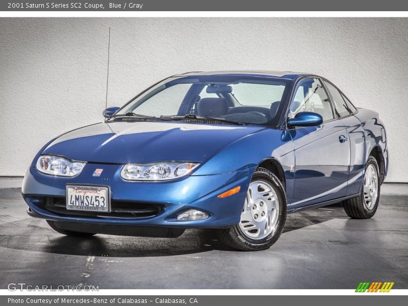 Blue / Gray 2001 Saturn S Series SC2 Coupe