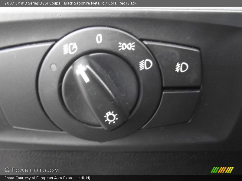 Black Sapphire Metallic / Coral Red/Black 2007 BMW 3 Series 335i Coupe