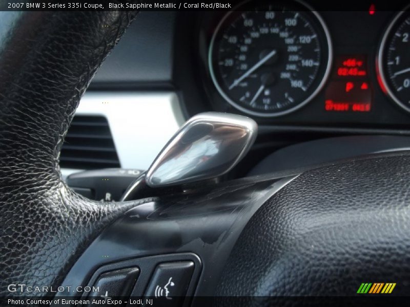 Black Sapphire Metallic / Coral Red/Black 2007 BMW 3 Series 335i Coupe
