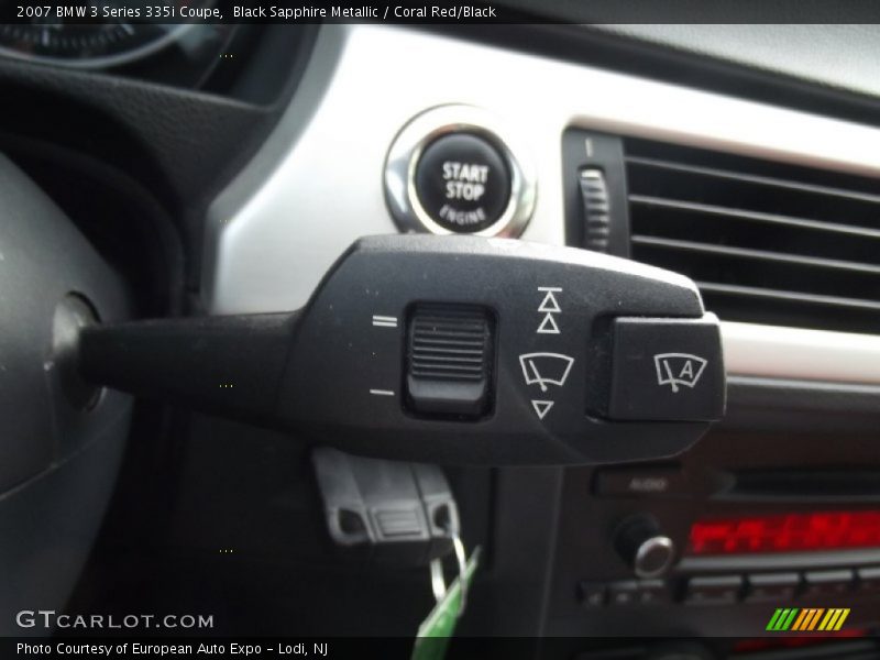 Black Sapphire Metallic / Coral Red/Black 2007 BMW 3 Series 335i Coupe
