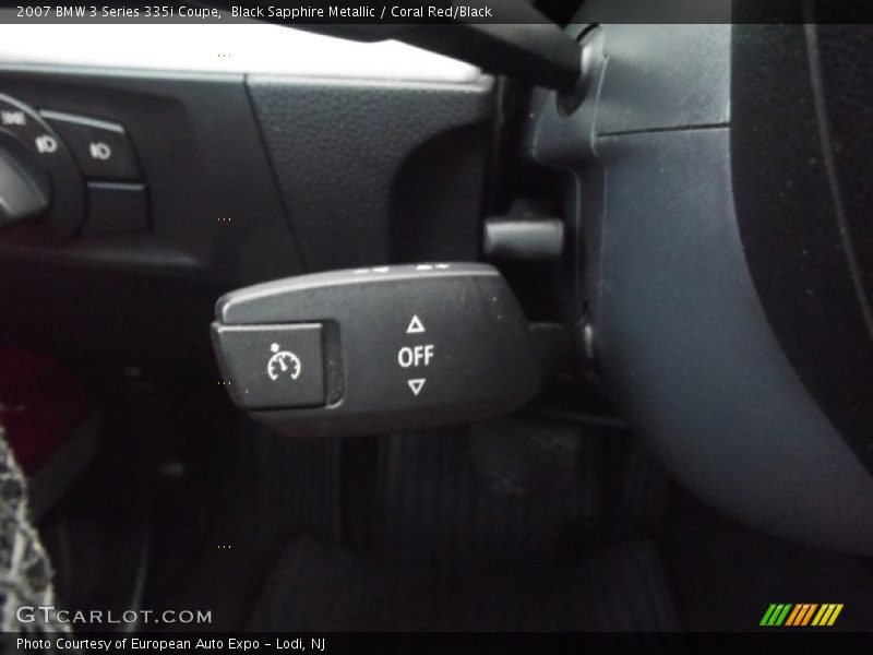 Black Sapphire Metallic / Coral Red/Black 2007 BMW 3 Series 335i Coupe