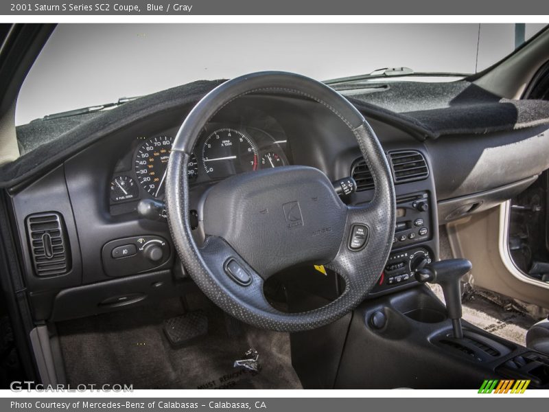 Blue / Gray 2001 Saturn S Series SC2 Coupe