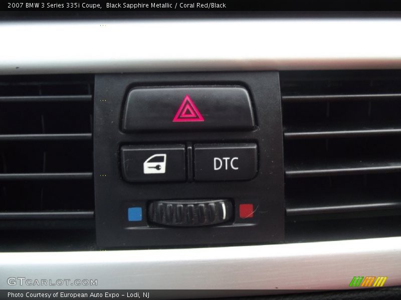 Black Sapphire Metallic / Coral Red/Black 2007 BMW 3 Series 335i Coupe