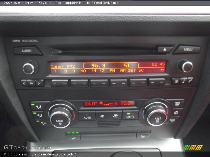 Black Sapphire Metallic / Coral Red/Black 2007 BMW 3 Series 335i Coupe