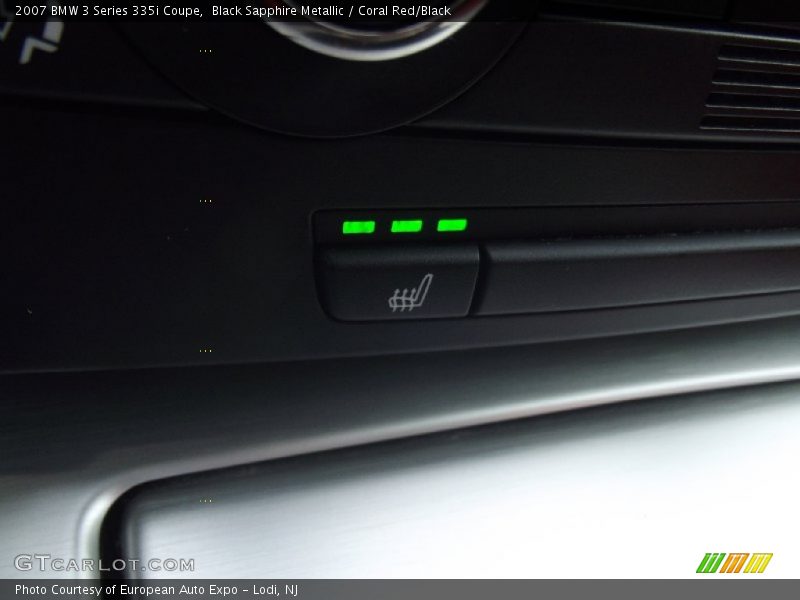 Black Sapphire Metallic / Coral Red/Black 2007 BMW 3 Series 335i Coupe