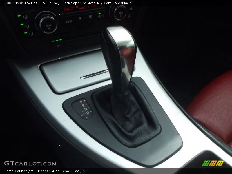 Black Sapphire Metallic / Coral Red/Black 2007 BMW 3 Series 335i Coupe