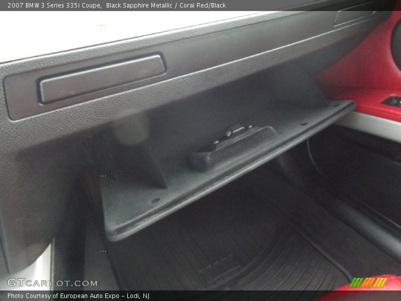 Black Sapphire Metallic / Coral Red/Black 2007 BMW 3 Series 335i Coupe