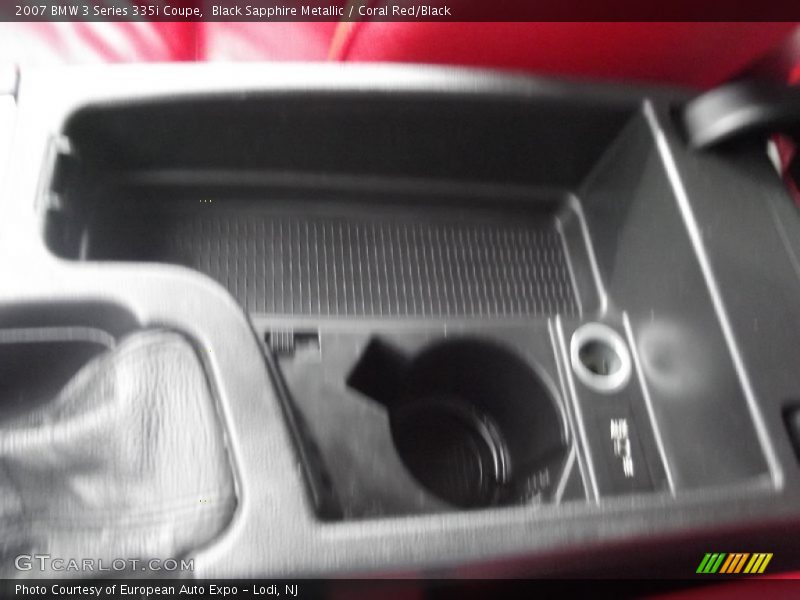 Black Sapphire Metallic / Coral Red/Black 2007 BMW 3 Series 335i Coupe