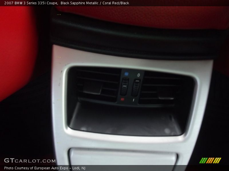 Black Sapphire Metallic / Coral Red/Black 2007 BMW 3 Series 335i Coupe