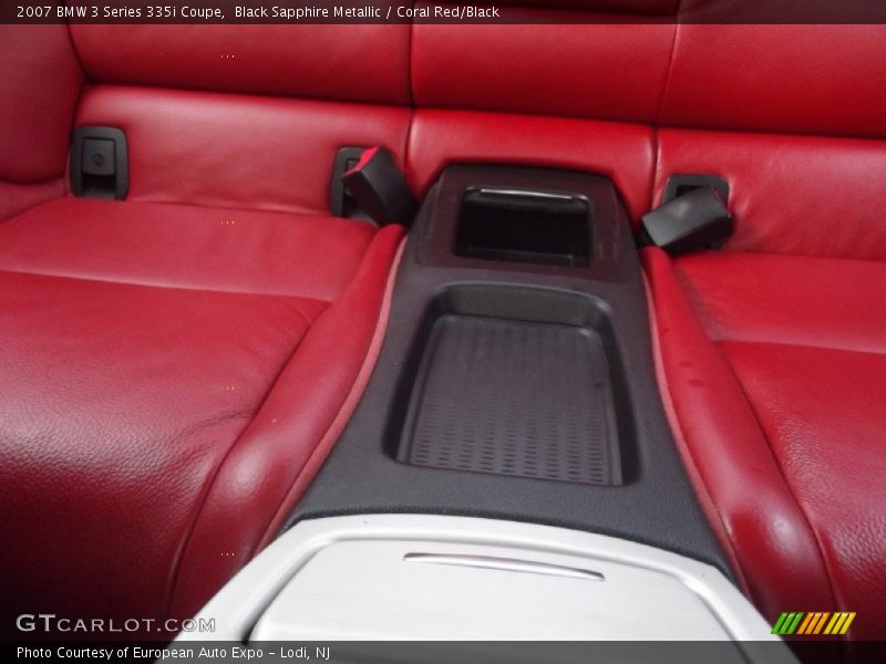 Black Sapphire Metallic / Coral Red/Black 2007 BMW 3 Series 335i Coupe