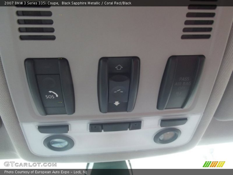 Black Sapphire Metallic / Coral Red/Black 2007 BMW 3 Series 335i Coupe