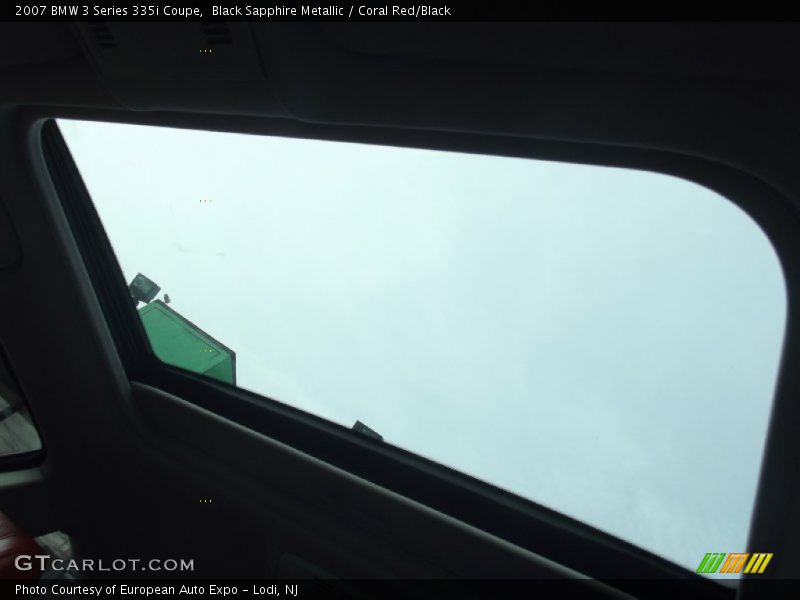 Black Sapphire Metallic / Coral Red/Black 2007 BMW 3 Series 335i Coupe