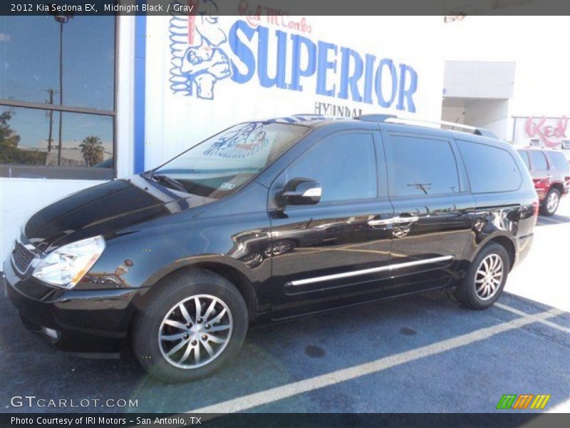Midnight Black / Gray 2012 Kia Sedona EX