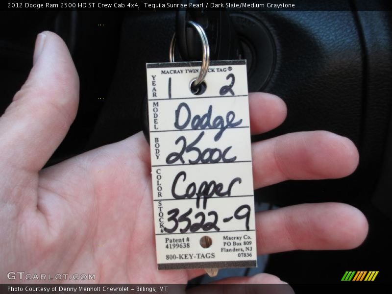 Tequila Sunrise Pearl / Dark Slate/Medium Graystone 2012 Dodge Ram 2500 HD ST Crew Cab 4x4