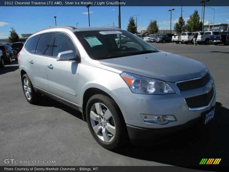 Silver Ice Metallic / Light Gray/Ebony 2012 Chevrolet Traverse LTZ AWD