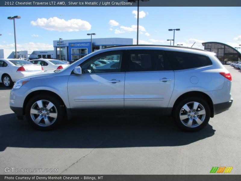 Silver Ice Metallic / Light Gray/Ebony 2012 Chevrolet Traverse LTZ AWD