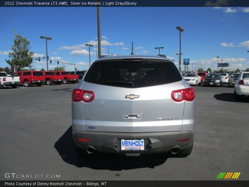Silver Ice Metallic / Light Gray/Ebony 2012 Chevrolet Traverse LTZ AWD