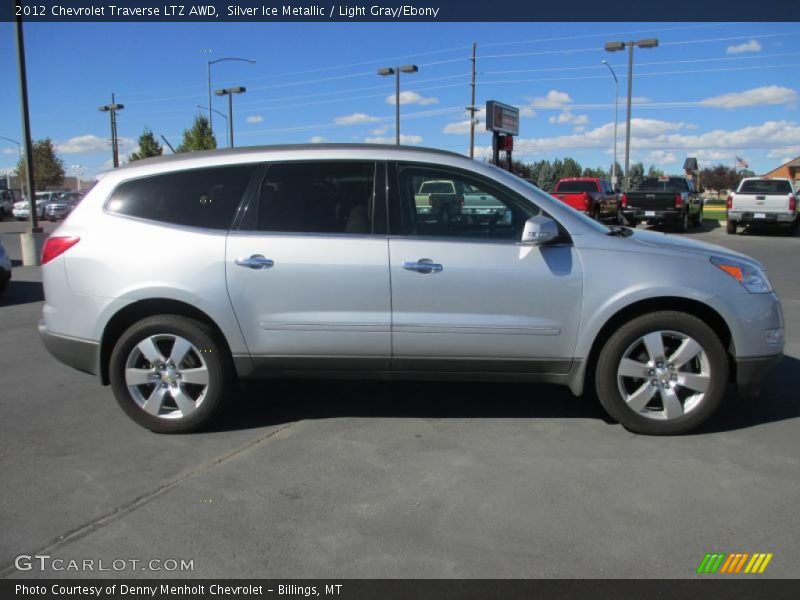 Silver Ice Metallic / Light Gray/Ebony 2012 Chevrolet Traverse LTZ AWD
